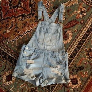 Denim Overalls, Shorts